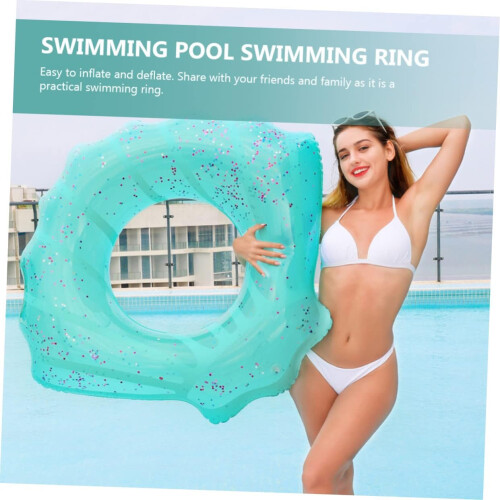 Ring Shell Shape PVC Inflatable Pool Float with Secure Flotation and AntiLeak Valve 2