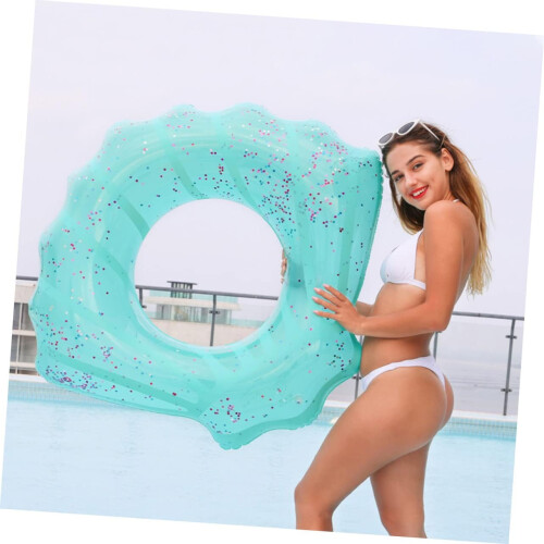 Ring Shell Shape PVC Inflatable Pool Float with Secure Flotation and AntiLeak Valve 1