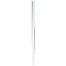 2 Pairs Stainless Steel Chopsticks Set, Reusable EcoFriendly, Dishwasher Safe, Silver and White