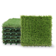 12x12 Artificial Grass Tiles, 6Pack Interlocking Turf with 6Color Realistic 1.57in Pile for Indoor Outdoor Use