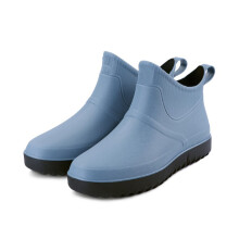 Men's Waterproof Rubber Rain Boots with Warm Fleece Lining, NonSlip Sole for Work Fishing Size 8.5