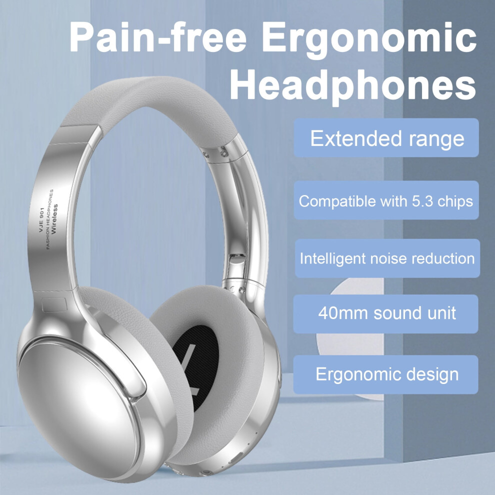 Susuchens 1 Set Wireless Headset Bluetooth-Compatible Earphone With Microphone Hifi Stereo Intelligent Noise Reduction Headphone For Music Black 9104899296221