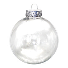 Yhmxh 12Pcs 3.9" Clear Fillable Ornament Balls, Compatible with DIY Christmas Tree Decor, Halloween, Wedding, Birthday Crafts
