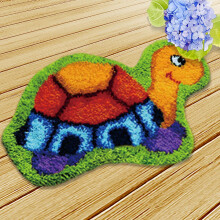 Latch Hook Rug s work Punch 50x36cm for Kids Adults Beginners Embroidery Carpet Supplies DIY Crochet Sewing Craft , Turtle