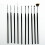 10pcs Acrylic/UV Brushes Nails - Black Black 4