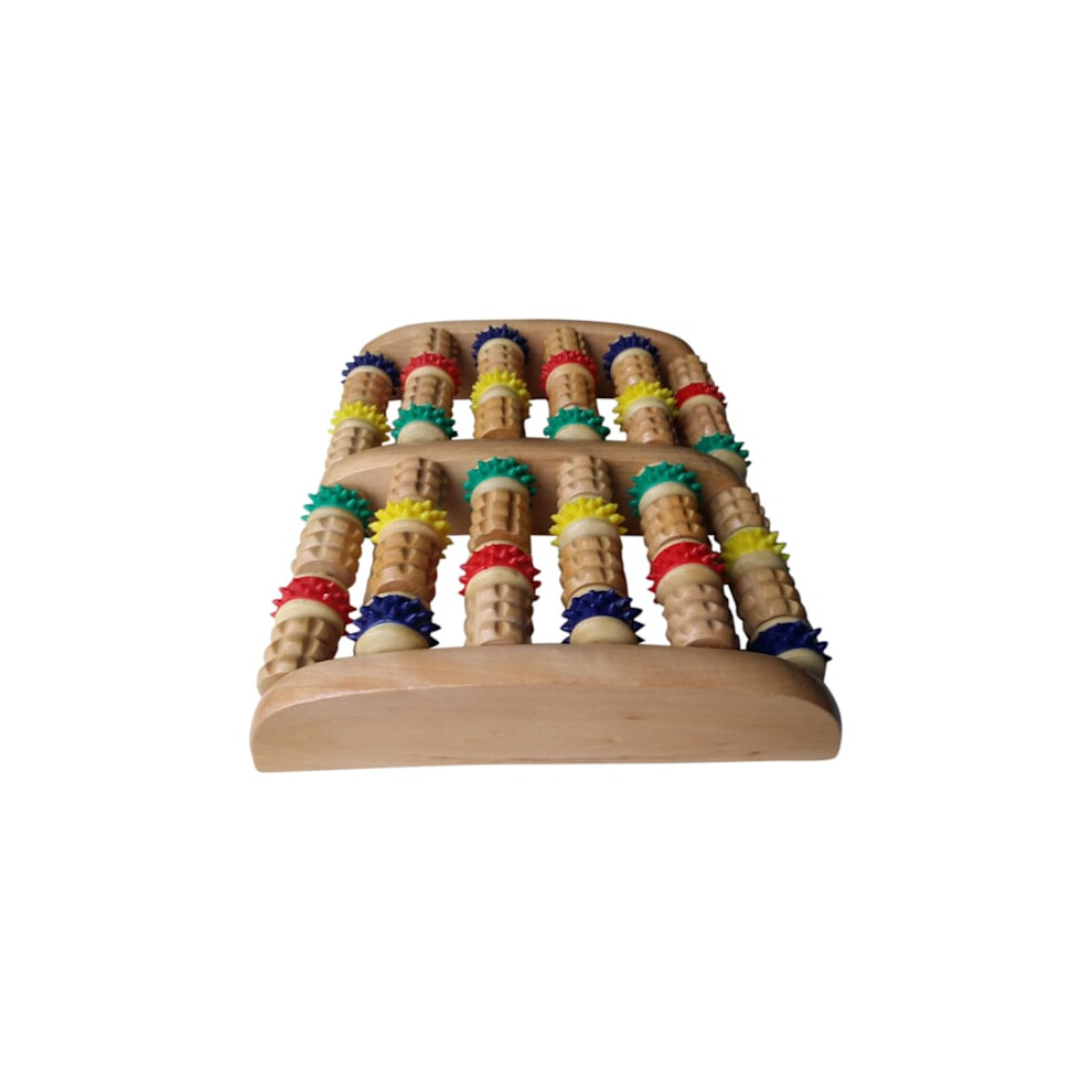 Wooden rollers for foot massage