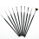 10pcs Acrylic/UV Brushes Nails - Black Black 2