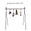 Outdoor Cooking Utensils Hanger Foldable Camping Clothes Hanger Triangular Pot Hanger Suitable for Camping 3
