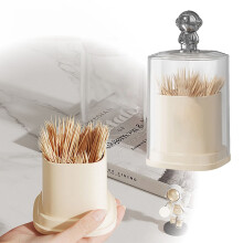 Toothpick Holder Dispenser With Lid Sturdy Portable Toothpicks Storage Box Container For Home Kitchen Restaurant Hotel Household Essentials