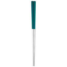 Stainless Steel Chopsticks Set Dishwasher Safe with HeatResistant Grip, Reusable for Cooking and Eating, 2 Pairs Silvery and Green