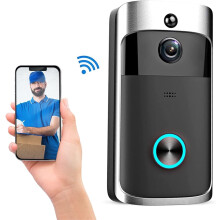 Wireless Ring & Video Gatebell with Camera, 2.4G Wi-Fi, Security Phone Bell 720PHD (No Batteries Included)