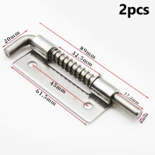 2pcs Spring Loaded Latches Security Barrel Bolt Latch Tone Door Cabinet Hinges