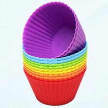 Paramat Extra Large Silicone Cupcake Muffin Cups 12 Pack, 3.54 Inch Non-Stick Cupcake and Muffin Liners, Reusable Jumbo Silicone Baking Cups