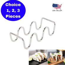 Stainless Steel Wire Taco Holder Stand Taco Tray with 2 or 3 Compartments