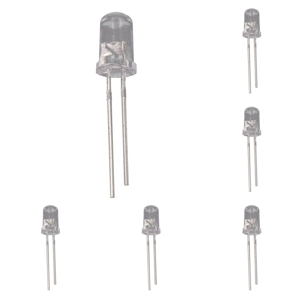 200 Pcs 5Mm White Led Diode Lights Dc 3V 20Ma Bulb Electronics Components Light Emitting Diodes 9499224750364