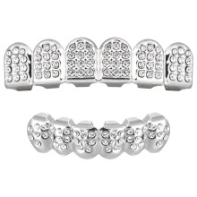 1 Set Hip Hop Style Mouth Grills Fake Teeth Decorations Tooth Sockets Plated Gold Mouth Grills for Men Women