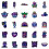 100 neon graffiti stickers F 5