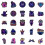 100 neon graffiti stickers F 4