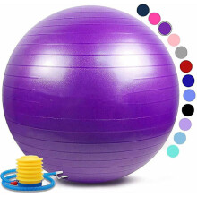 Exercise Ball, Pilates Ball 55cm Pregnancy Balls Anti-Jump Yoga Ball Small Incl Ball Pump