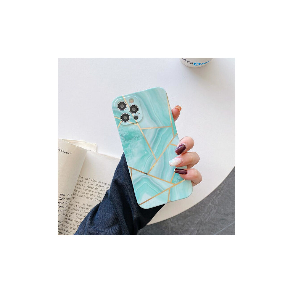 Waves Marble Motif - Cover For - Compatible With Samsung Galaxy S21 Plus Waves Green 9353595253629