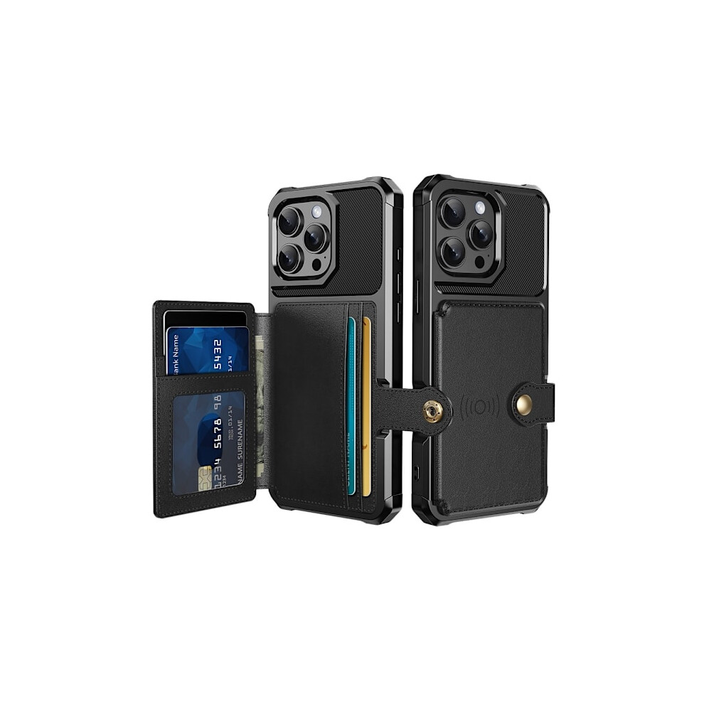 Compatible With Iphone 16 Pro Max Case With Card Slot Black 9353595253858