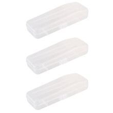 3 Pcs Travel Double Edge Storage Box Men Shaver Case Accessories Transparent Holder