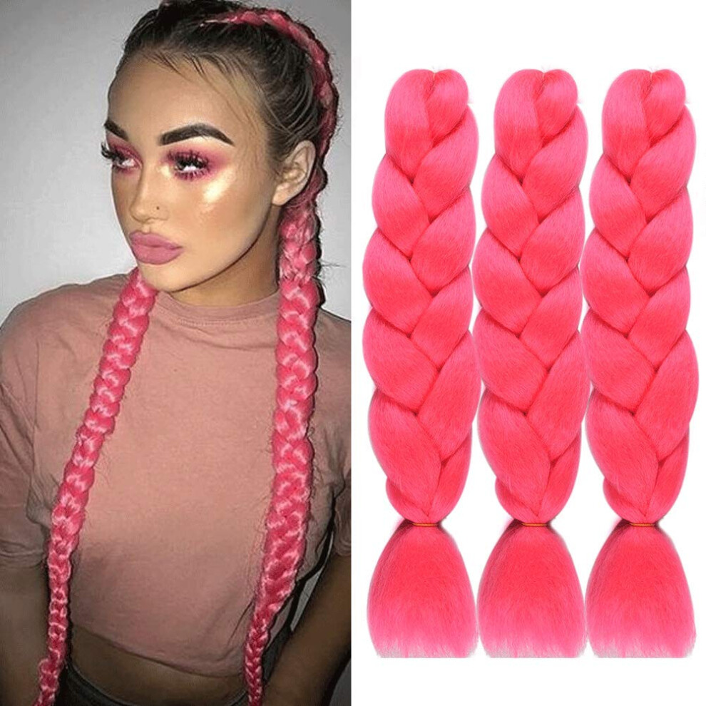 Jumbo Braiding Hair Extensions 24 Inch Heat Resistant Synthetic Ombre for Box Braids
