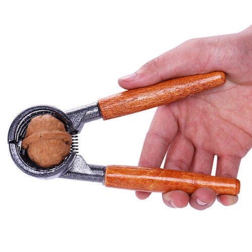 Heavy Duty Nutcracker Pecan Walnut Pliers Opener Tool with Wood HA 2