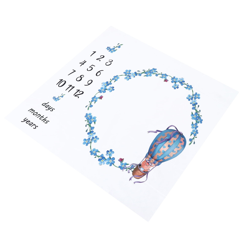 Monthly Milestone Blanket Month Blanket for Nursery Growth Chart Blanket for Newborn Shower ( Flower Bear )