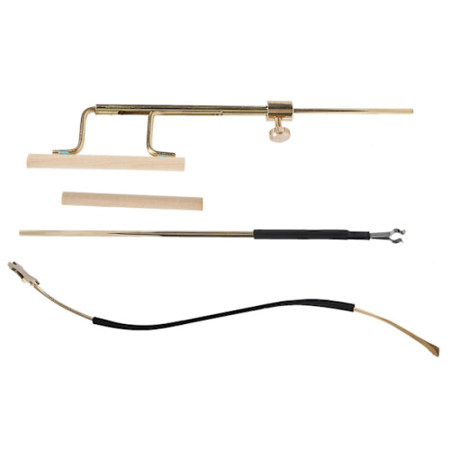 Violin Luthier Tool Kit in Brass Violin Sounding Post Set Sounding Post Installation Tools, Violin Making Rope [DB] Gold 2