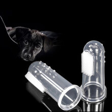 JANDEL Transparent soft silicone pet toothbrush finger toothbrush bad breath care pet dog cat cleaning supplies dog accessories