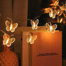 20 LED String Lights Butterfly Shape Waterproof Outdoor Garden Party Fairy Lamps