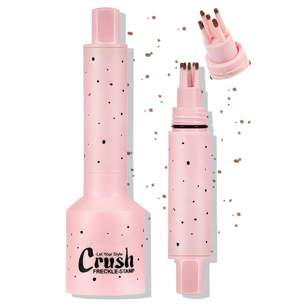 Waterproof Long Lasting Fake Freckle Pen with FivePoint Freckle Stamp for Natural Makeup