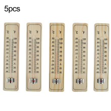 outdoor indoor wood outdoor thermometer analog room garden thermometer set