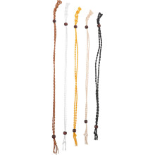 5 Pcs Woven Pendant Mesh Bag Retro Necklace Holder Cord Stone Hanging Locket Trendy Crystal Empty Stones
