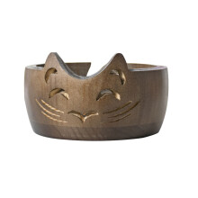 Wooden Wool Bowl Wool Storage Wooden Bowl Textile Round Wool Bowl