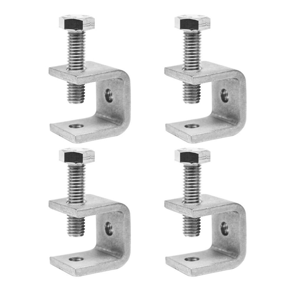 4X Stainless Steel C Clamps Tiger Clamp For Mounting U Clamps Small Desk Clamp 9496895856913