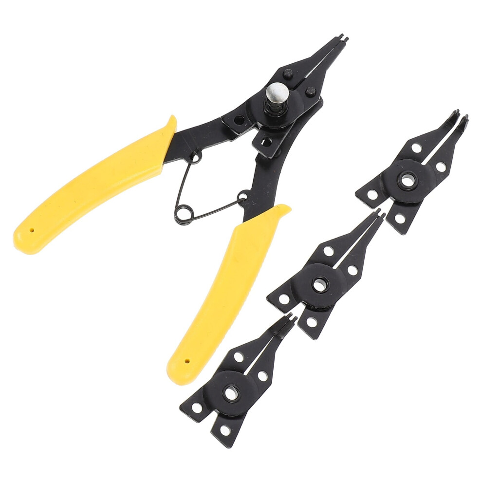 1 Set Multi-Functional Plier Tool 4 In 1 Interchangeable Circlip Plier 9496895856951