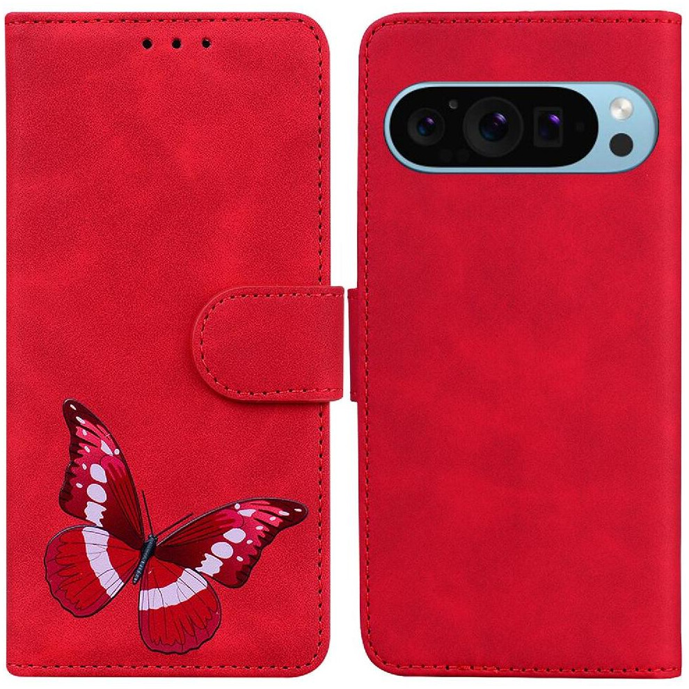 Case For Google Pixel 9 Pro Butterfly Flip Folio Cover Card Slots Color Printed Wallet 9448990282432