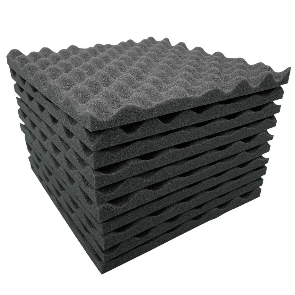 Paveos Wall Stickers Clearance 10Pcs Acoustic Foam Stop Absorption Sponge Studio Ktv Soundproof -V Black 9448990282180