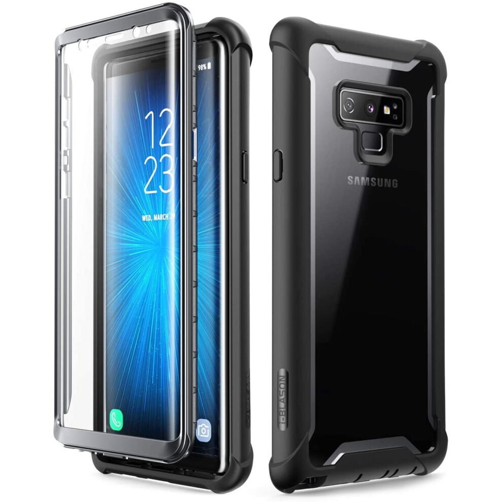 Ares Designed For Galaxy Note 9 Case, Full-Body Rugged Clear Bumper Case With Built-In Screen Protector 9448990282388