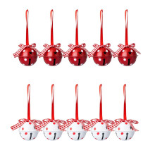 10Pcs Christmas Bell Exquisite Clear Sound Ornamental Lovely Xmas Tree Jingle Bell for Home