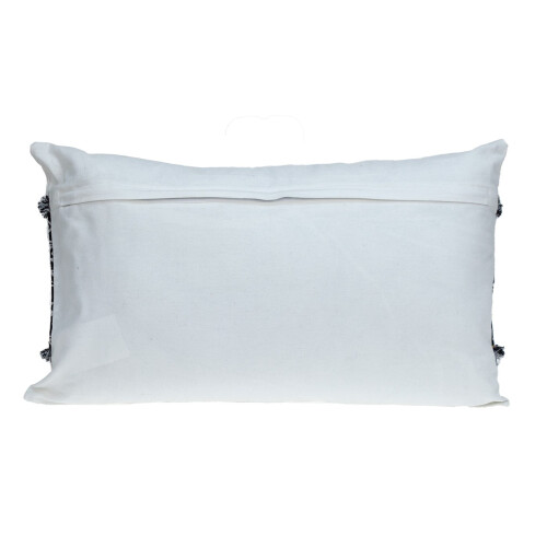 Black And White Patched Throw Pillow 2