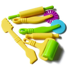 QUTETN 6pcs/set Kids Creative Color Play Dough Model Tool Toys 3D Plasticine Tools Playdough Set Early Learning Toys