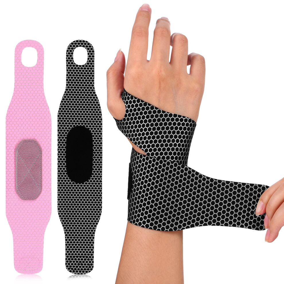 2 Pcs Wrist Wraps Wrist Support Brace Wrist Widget Wrist Support Band Wrist Brace With Thumb Support
