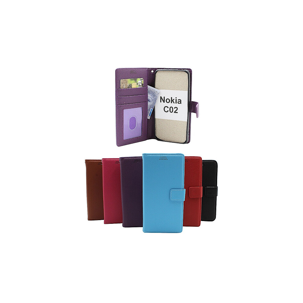New Standcase Wallet Nokia C02 Hotpink 9329345912535