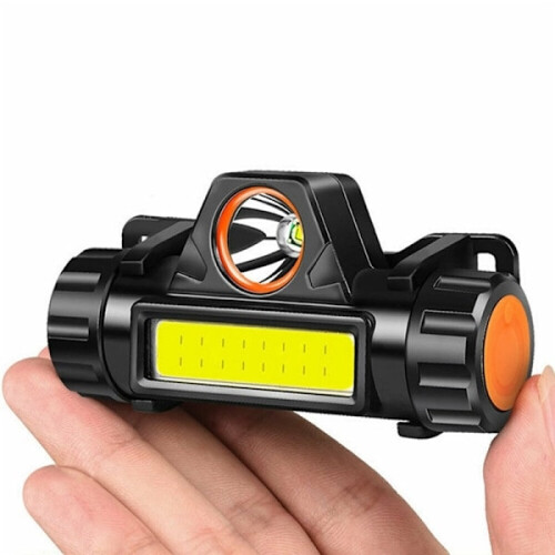 Rechargeable headlamp 1xQ5+1xCOB 2
