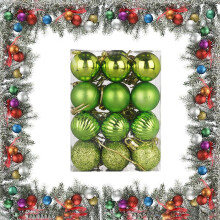 XIUH Household Pendant 24Pcs Christmas Balls Baubles Party Xmas Tree Decorations Hanging Ornament Decor (Green)