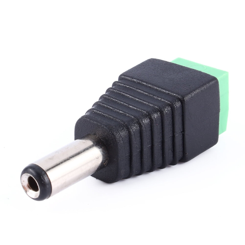 Emoshayoga Conector De Alimentaciã³N De Cc, Adaptador De Conector De Alimentaciã³N De Cc De 2,1 X 5,5 Mm Enchufe Macho De Cc Para Luz Led Cctv 9329345913129
