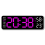 With Calendar Date Temperature LED Large Display USB Digital Wall Clock R9 White shell rose red light 1pcs 1
